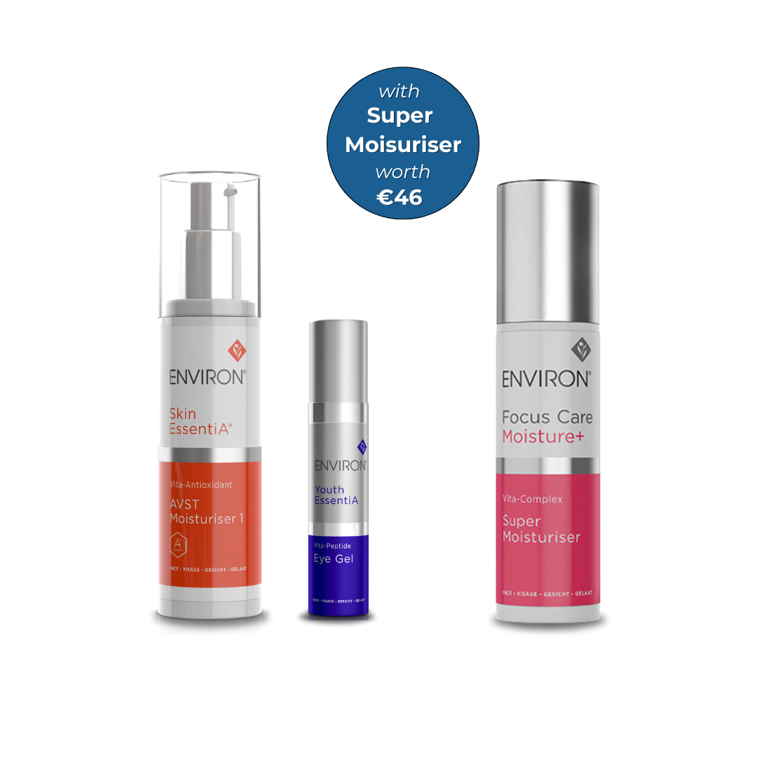 Environ January Offer:  Any AVST, Youth EssentiA Eye Gel with Complimentary Super Moisturiser